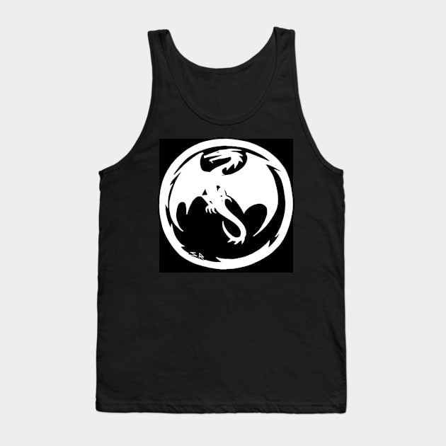 White Dragon Tank Top by SteamyR